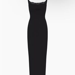 Skims soft lounge lace long dress with bralette